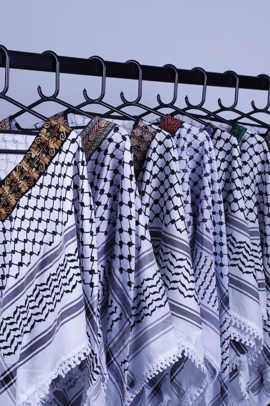 Keffiyeh Blouse with Embroidery